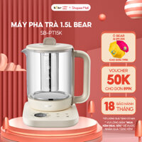 Bình Đun Trà Giữ Nhiệt Bear 1,5 Lít Pha Trà, Đun Nước Ấm Trà Thủy Tinh Có Lõi Lọc Thông Minh SB-PT15K