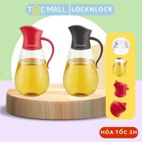 Bình Đựng Dầu Ăn Gia Vị Thủy Tinh Có Van Tự Động Đóng Mở CKO101BLK CKO101RED [550ML] Lock&Lock