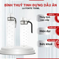 Bình đựng dầu ăn La Fonte 011525, Thuỷ linh Borosilicate siêu bền - MORIITALIA 011532