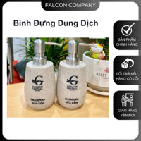 Bình đựng dầu gội sữa tắm khách sạn, Lọ đựng dầu gội sữa tắm khách sạn chất liệu nhựa resin cát