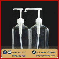 BÌNH ĐỰNG ĐƯỜNG THỦY TINH 1100ML CÓ VÒI BƠM