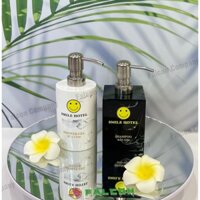 Bình đựng meca 280ml, bình dựng dầu gội, sữa tắm, nước rửa tay vòi inox 304 không gỉ, lọ đựng dung dịch vân đá cao cấp