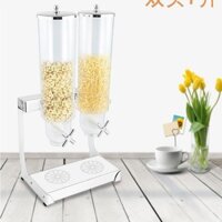 Bình đựng ngũ Cốc Inox 2 ngăn, 3.5lx2 dùng cho nhà hàng buffet, tiệc trà, SALE sốc