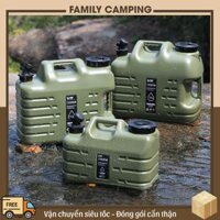 Bình đựng nước 10L/12L/18L/25L (Nắp có lỗ luồn ống) Can đựng nước dã ngoại tặng bộ phụ kiện dự phòng