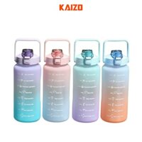 Bình đựng nước 2 lít, binh có vạch chia nhắc giờ uống nước Kaizo Mart