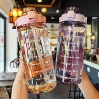 Bình Đựng Nước 2 Lít Bình Nước Trong Suốt Có Chia Vạch Nhắc Giờ Uống Nước