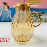 Bình Đựng Nước 2L Thủy Tinh Chịu Nhiệt, Màu Vàng Nhập Khẩu Cao Cấp