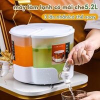 Bình đựng nước 3 ngăn bằng nhựa có vòI xoay 360 độ