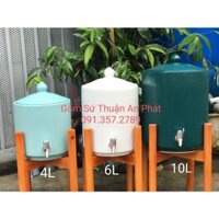 Bình đựng nước 4 lít dáng mới gốm sứ Thuận An Phát Bát Tràng