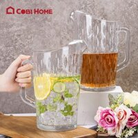 bình đựng nước, ca nước bằng nhựa cao cấp màu trắng trong không nắp - nhiều kiểu - 376442 - 2L