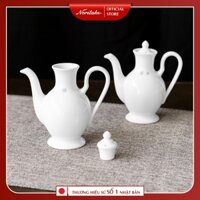 Bình đựng nước chấm 100ml sứ trắng Noritake Nhật Bản 4257L-91821XY Art Stage Collection