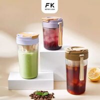 Bình đựng nước chịu nhiệt nhựa tritan có quai xách siêu nhẹ kèm ống hút và lọc, bình nhựa đựng nước siêu nhẹ có ống hút