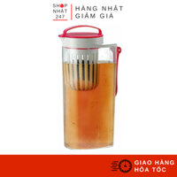 Bình đựng nước có lõi lọc trà 2L nắp hồng Nội địa Nhật Bản