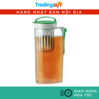 Bình đựng nước có lõi lọc trà 2L nắp xanh Nội địa Nhật Bản