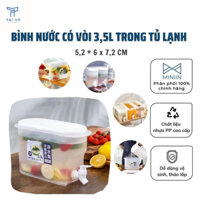 Bình Đựng Nước Có Vòi 3,5L  Để Trong Tủ Lạnh Tiện Lợi Đa Năng Ngăn Nắp Loại 1 - Hàng Chính Hãng MINIIN - 1 bình