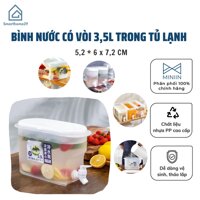 Bình Đựng Nước Có Vòi 3,5L  Để Trong Tủ Lạnh Tiện Lợi Đa Năng Ngăn Nắp Loại 1 - Hàng Chính Hãng MINIIN - 2 bình