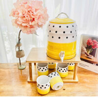 Bình đựng nước có vòi, bình sứ đựng nước uống chính hãng Bát Tràng, bình nước uống đủ size