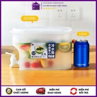 Bình đựng nước có vòi để tủ lạnh 3.5l , Bình nước có vòi pha trà nước trái cây bỏ tủ lạnh