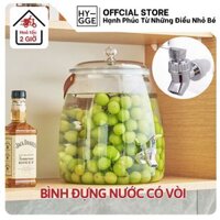 Bình Đựng Nước Có Vòi Rót Inox Dung Tích 5L Chất Liệu Nhựa PET An Toàn Kết Hợp Quai Cầm Da Ép