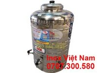 Bình Đựng Nước Đá Inox 80 Lít, 2 Lớp Cách Nhiệt, Có 3 Vòi Gạt BD-80