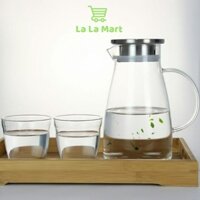 Bình đựng nước Dáng Trụ 1.5L , Bình nước thủy tinh cao cấp chịu nhiệt