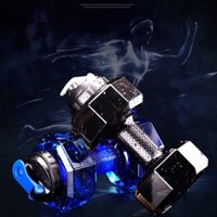 Bình đựng nước hình quả tạ gym dung tích 2.2L chất liệu an toàn độ bền cao