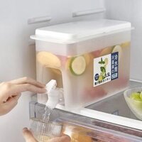 Bình đựng nước hoa quả, detox để tủ lạnh có vòi rót dung tích 3,5 lít chịu nhiệt tốt - Bình nước nhựa gia đình