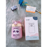 Bình Đựng Nước Học Sinh, Bình Giữ Nhiệt Tai Gấu Mini( Kèm Giỏ Xách )  Mta-Mart Vệ Sinh, An Toàn Khi Dùng