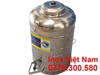 Bình Đựng Nước Inox 100L 1 Lớp Inox 304 Không Cách Nhiệt, Có 1 Vòi Gạt BN-100