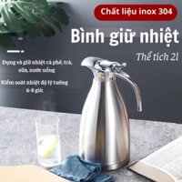 BÌNH ĐỰNG NƯỚC INOX 2 LÍT GIỮ NHIỆT PHA TRÀ, PHA CAFE COFFEE POT