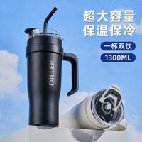 bình đựng nước inox Cica Big Mac Ống Hút Cách Nhiệt Cốc Nước Dung Tích Lớn Cốc Nước Nam Văn Phòng Xe Làm Mát Mùa Hè Cốc Đá binh dung nuoc bang thuy tinh bình nước du lịch