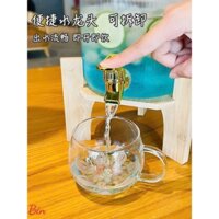 Bình Đựng Nước Nắp Gấu Bearbick Kèm Kệ Gỗ Dung Tích 2Lít3