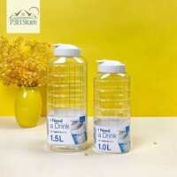Bình đựng nước nhựa Lock&Lock Chess Water Bottle 1.0L1.5L Nắp màu trắng HAP810 HAP812 P3hstore - Bình 1L HAP810