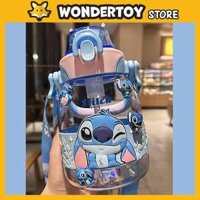 Bình Đựng Nước Stich, Donald Duck,Mickey,Chip & Dale,Elsa Các Nhân Vật Hoạt Hình Disney Bằng Nhựa Tritan Dung Tích Lớn