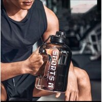 Bình Đựng Nước Tập Gym Sport - Có Tay Cầm - Màu Đen Sport - 2.7 Lít [BNS2K7]
