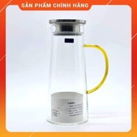 Bình đựng nước thủy tinh 1.4 lít có nắp inox tay cầm nguyên khối