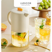 Bình đựng nước thủy tinh cao cấp nắp mở tự động, chịu nhiệt cao, bình trà thuỷ tinh phong cách Bắc Âu dung tích 1800 ml