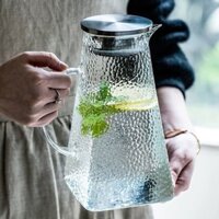 Bình đựng nước thuỷ tinh chịu nhiệt Borosilicate, Bình nước cốc nước Vân dập kiểu NHật