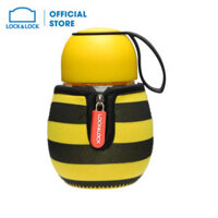 Bình đựng nước thủy tinh có bọc giữ nhiệt INSECT Lock&Lock LLG652YEL (390ml – vàng)