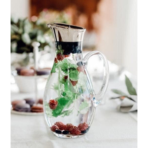 Bình đựng nước thủy tinh Edzard viền bạc - 1.8L