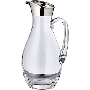 Bình đựng nước thủy tinh Edzard viền bạc - 1.8L