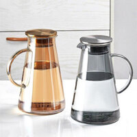 Bình đựng nước thuỷ tinh lớn 2000ml, bình nước detox thuỷ tinh màu đen, màu vàng hổ phách, bình đựng trà - BEPNHAVON