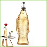 Bình đựng nước tương 500 ml Bình đựng cá Chai thủy tinh có nút chặn Nhà bếp Hộ gia đình Dầu mè gelhvn