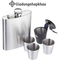 Bình đựng rượu cầm tay WMF Flachmann 6 món, Nhập Đức, giadungnhapkhau19