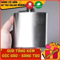 Bình đựng Rượu Hip Flask Inox BỎ TÚI 6 OZ