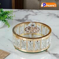 Bình đựng thực phẩm thủy tinh có nắp Hộp kẹo Đồ ăn nhẹ Hộp đựng trang trí cho quầy, tủ quần áo đa năng 20x6.5cm