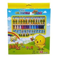 [BÌNH DƯƠNG] Sáp dầu con gà 48 màu hộp giấy Sáp Con gà Dooly Oil Pastel 48 màu