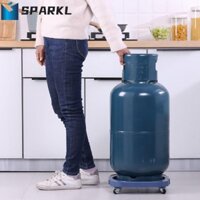 Bình Gas Xi Lanh SPARKL Giá Đỡ Di Động, Có Thể Pallet Đế Tấm Bánh Xe Xi Lanh Chân Đế Di Động, Khay Thép Không Gỉ Ổn Định Bánh Xe Di Động Giá Đỡ Bình Gas Nhà Bếp