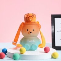 Bình gấu Cute 800ml ❤️FREESHIP❤️Bình nước gấu smile có dây đeo siêu đáng yêu kute