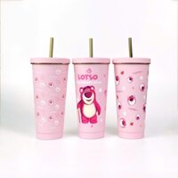 BÌNH GẤU LOTSO 750ML  Ly Giữ Nhiệt 750ML Hoạ tiết Hoạt Hình tặng 3 phụ kiện. Cốc giữ nhiệt-MA: COCGIUNHIET4